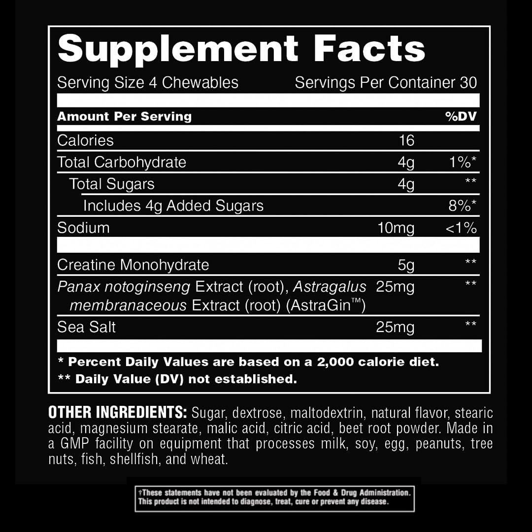 Animal Creatine Chews Tablets - Enhanced Creatine Monohydrate with AstraGin Animal