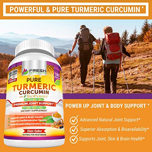 Turmeric Curcumin with BioPerine 1950mg - Natural Joint & Healthy Inflammatory