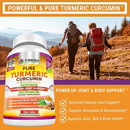 Turmeric Curcumin with BioPerine 1950mg - Natural Joint & Healthy Inflammatory