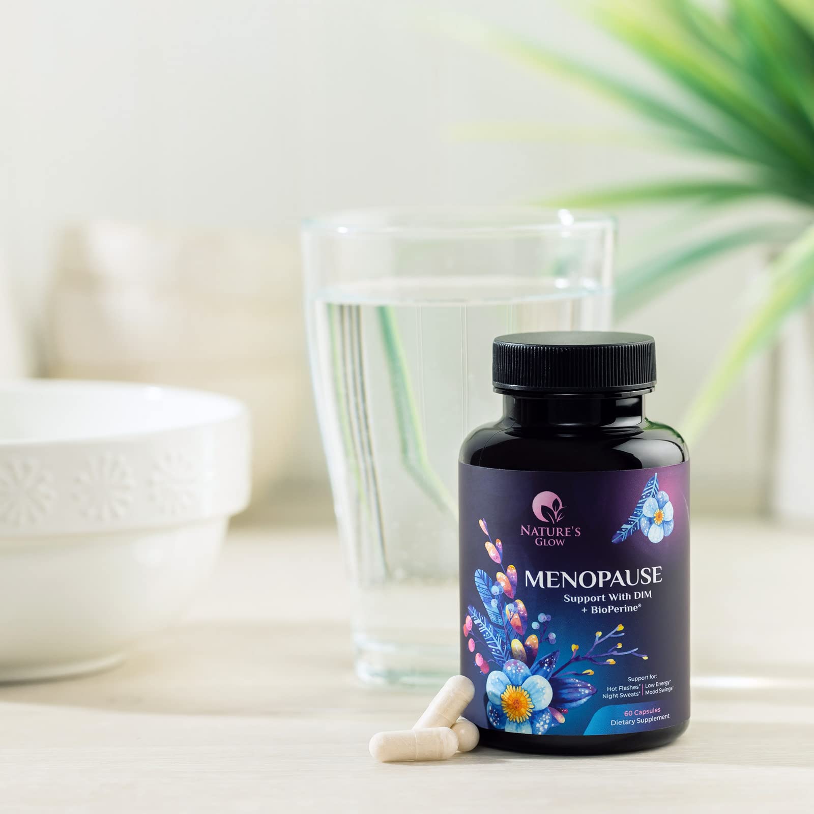 Nature's Glow Menopause Supplements for Women w/DIM - Menopause Relief Vitamins Nature's Glow