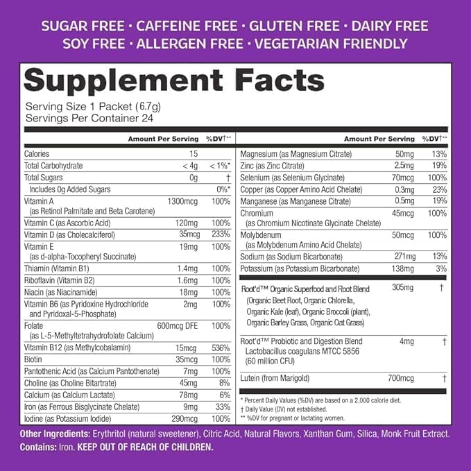 Root'd Prenatal & His Multivitamin Powder Bundle with 3X Electrolytes for Mummy & Daddy Root'd