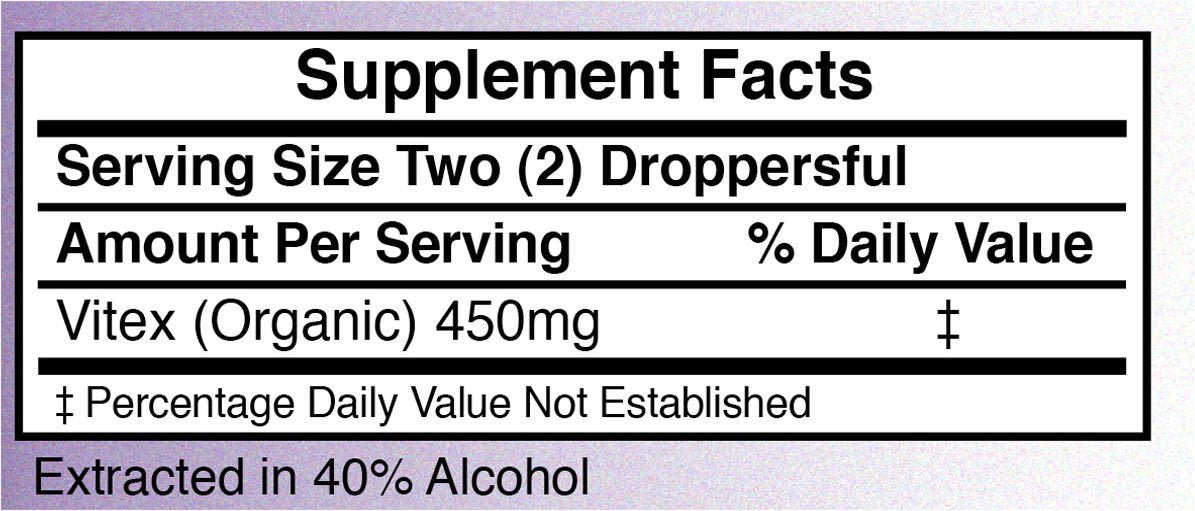 Herb Lore Vitex Tincture - 4 fl oz - Liquid Chaste Tree Berry Extract - Chasteberry Supplement for Women Herb Lore