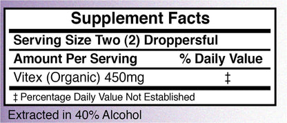 Herb Lore Vitex Tincture - 4 fl oz - Liquid Chaste Tree Berry Extract - Chasteberry Supplement for Women