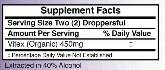 Herb Lore Vitex Tincture - 4 fl oz - Liquid Chaste Tree Berry Extract - Chasteberry Supplement for Women