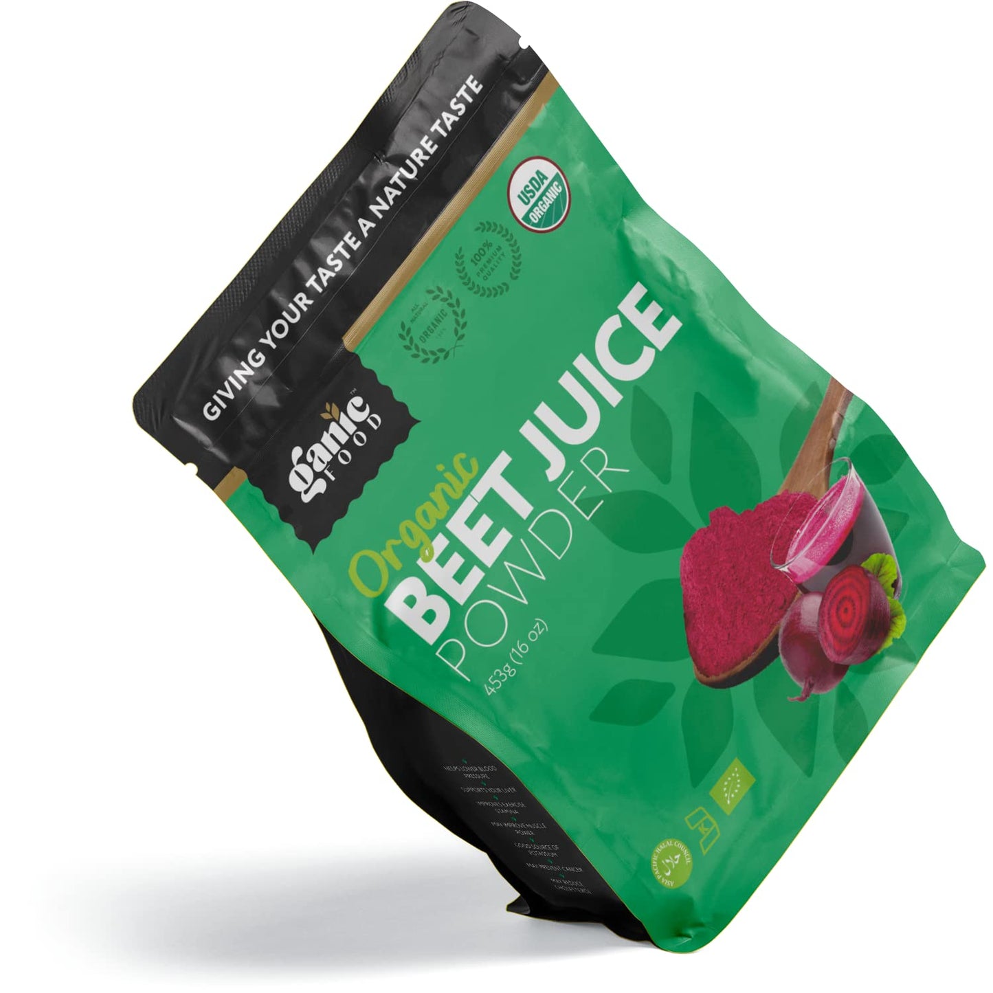 Ganic Food Organic Beet Root Juice Powder, 16 Ounces