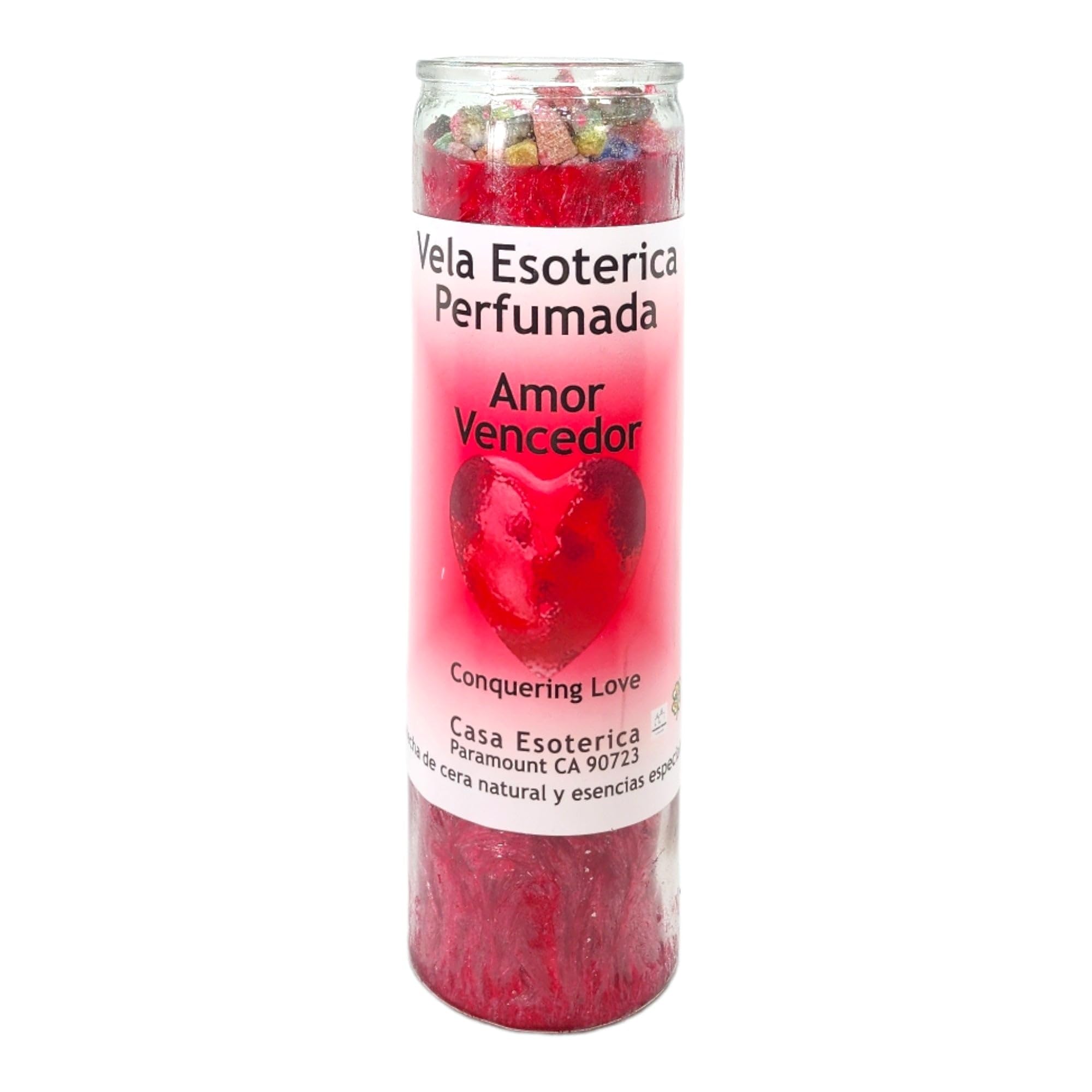 Conquering Love-Palm Wax Spiritual Intention Spell Candle-[RED] | Vela CASA ESOTERICA PERFUMADA