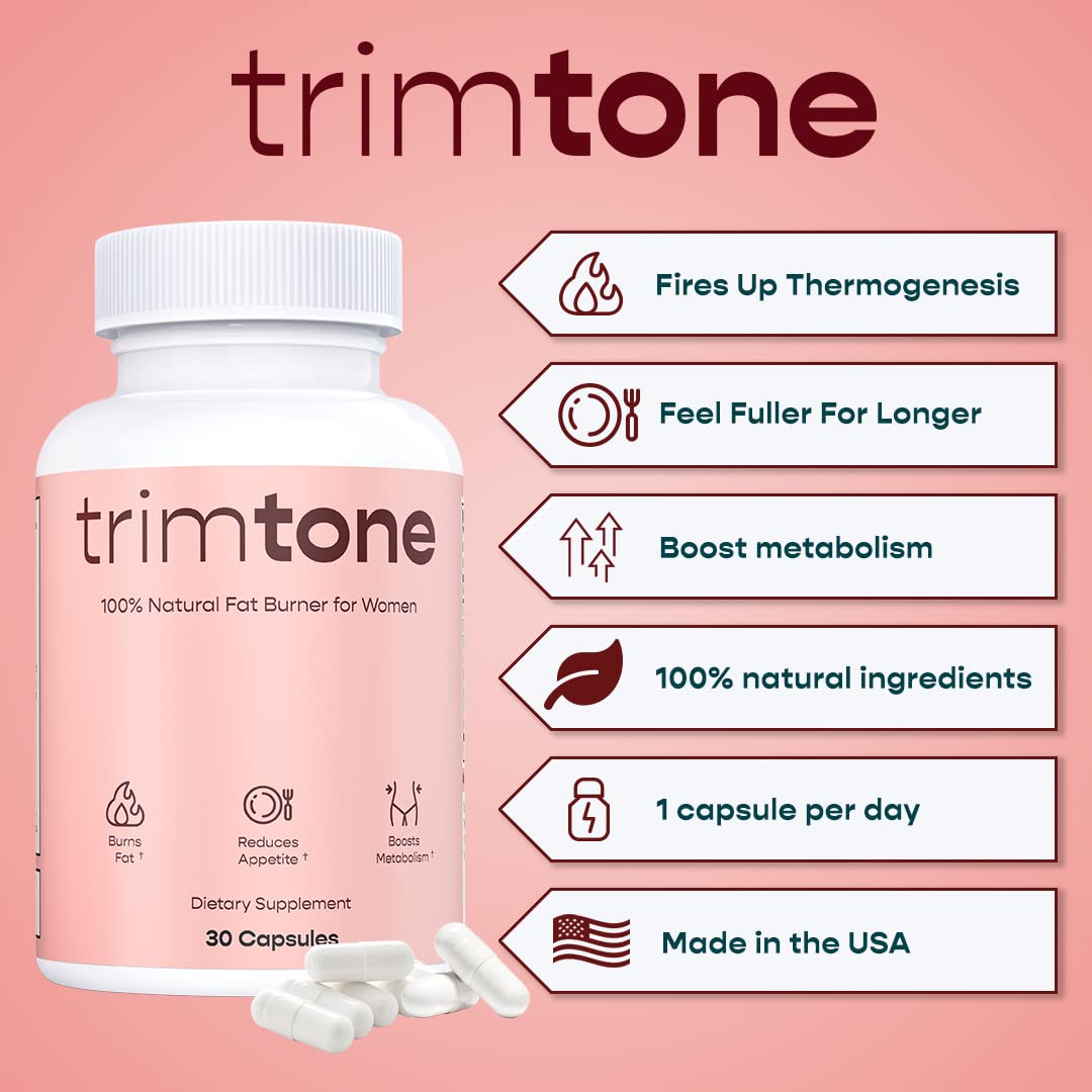 Trimtone Pills, 100% Natural Weight Management Formula for Women, Mood & Energy