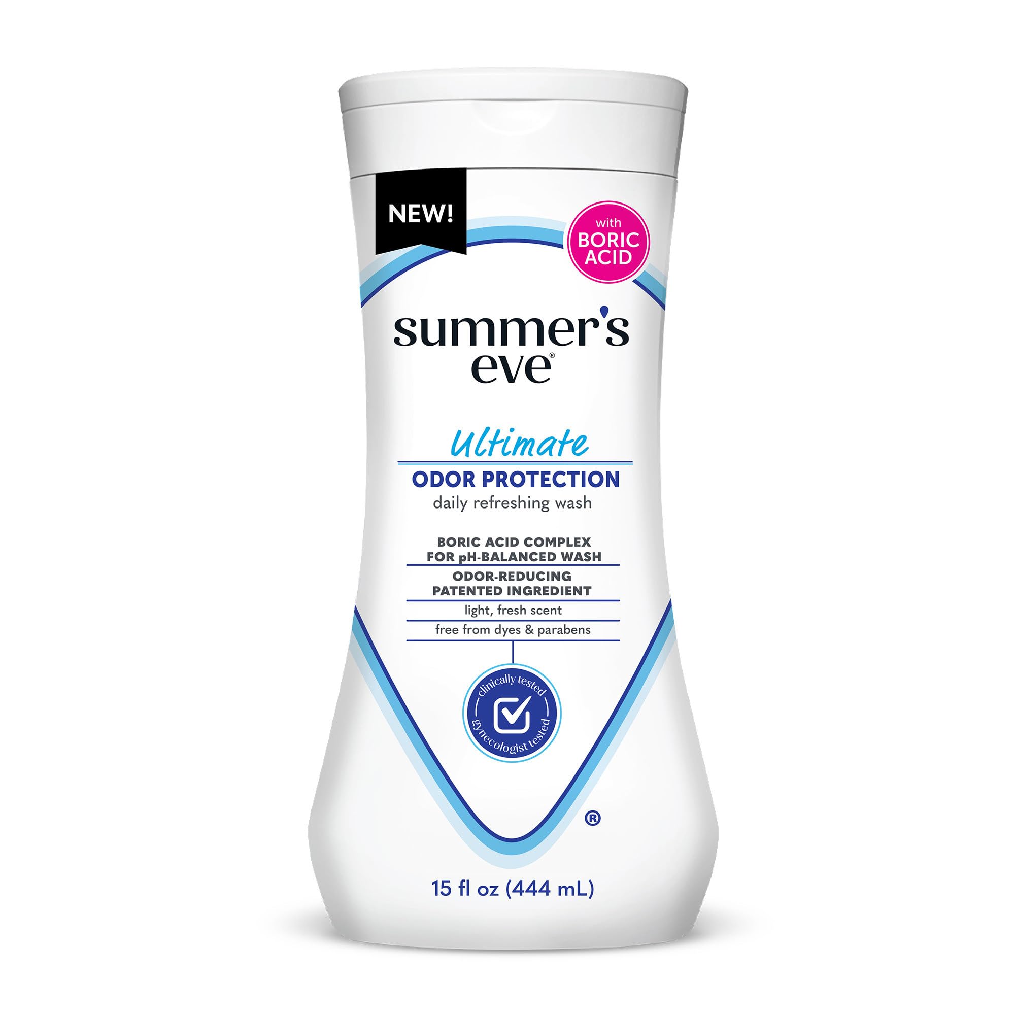 Summer's Eve, Ultimate Odor Control, Feminine Body Wash with Boric Acid, Removes Odor