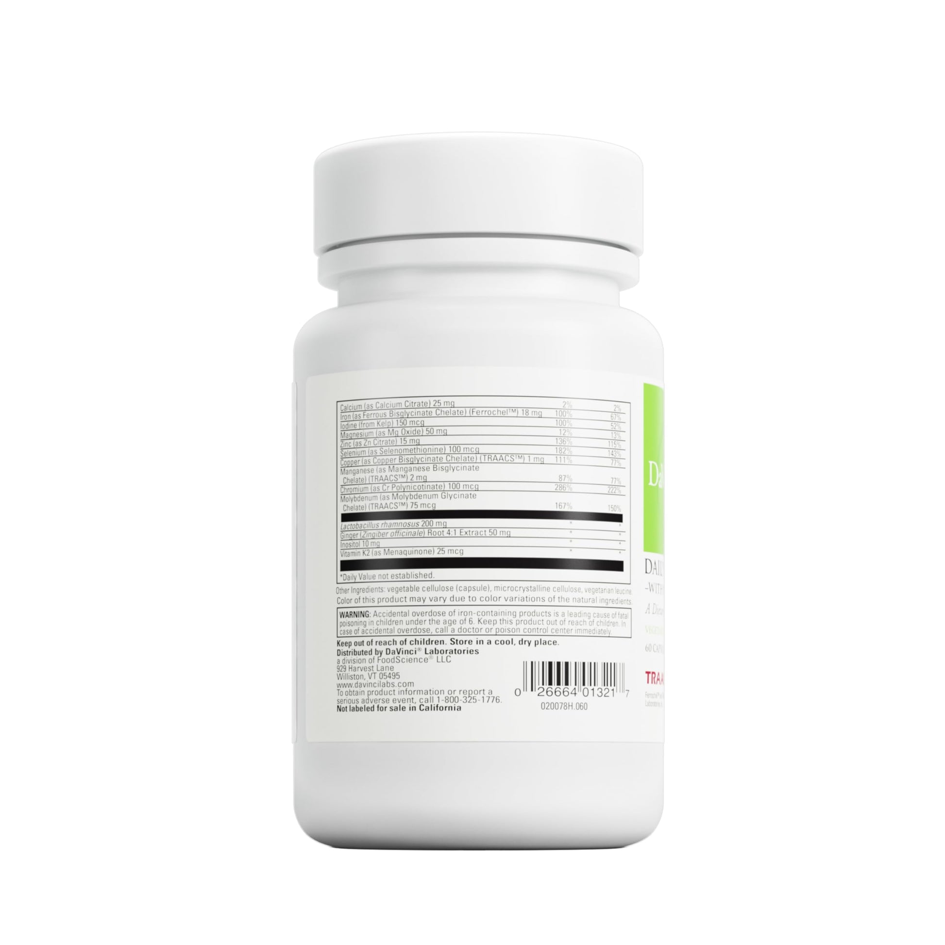 DAVINCI Labs Daily Best Prenatal with Probiotics - Prenatal Multivitamin & Multi-Mineral - Helps DAVINCI