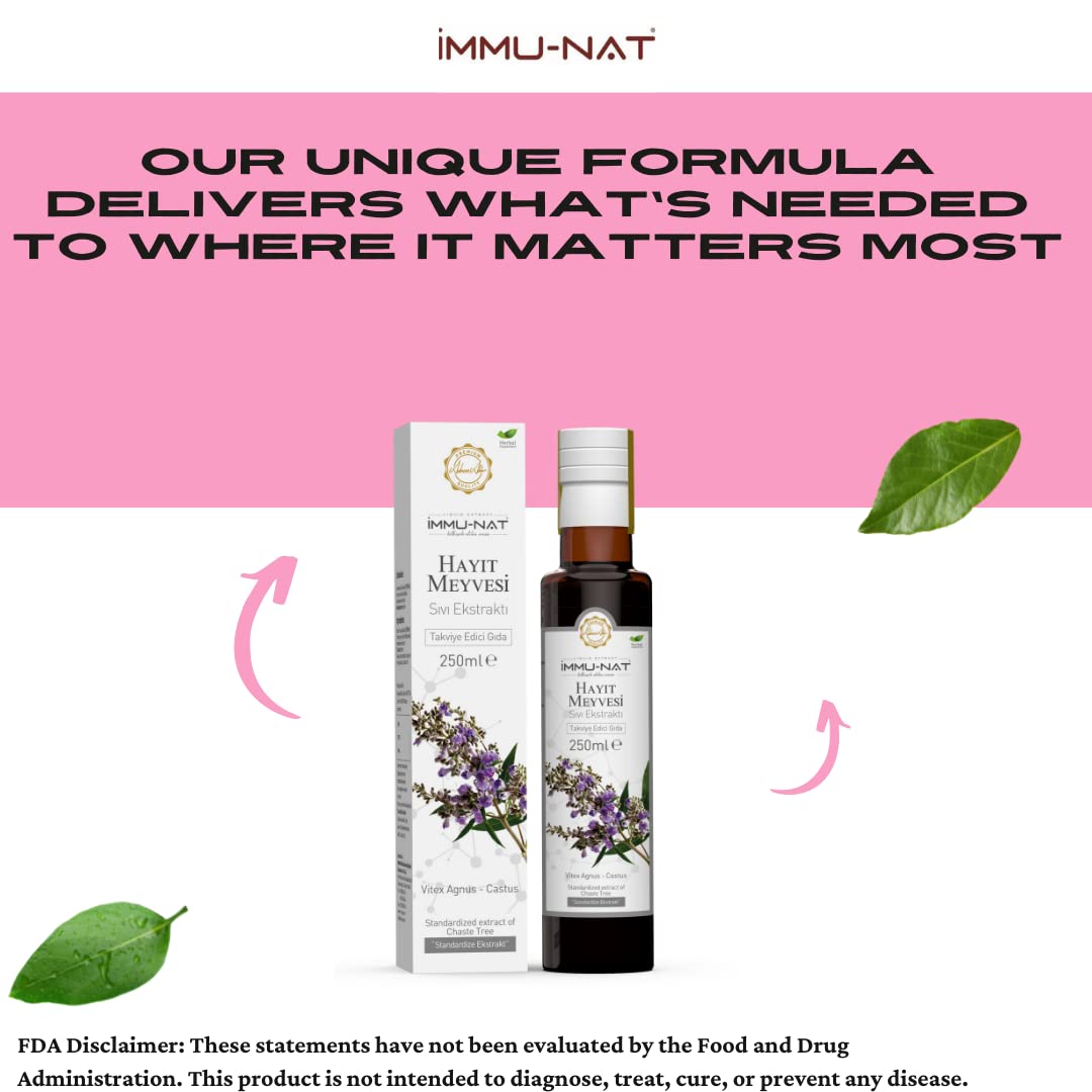 Immu-nat Chaste Tree Berry Extract - 8.5oz - Herbal Menopause & PMS Relief - Alcohol-Free Women's Immu-nat