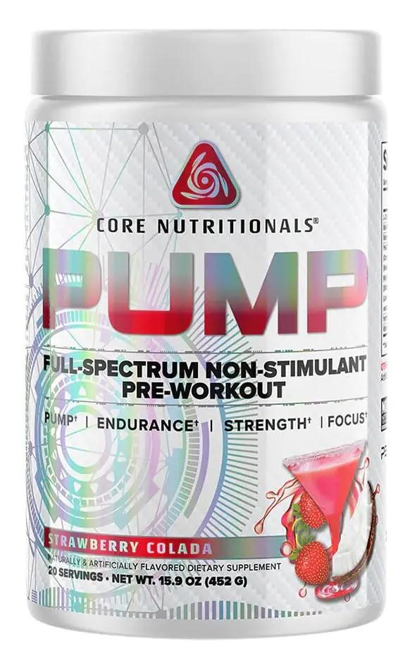 Core Nutritionals Pump Full-Spectrum Non-Stimulant Pre-Workout, with N03T Nitrate