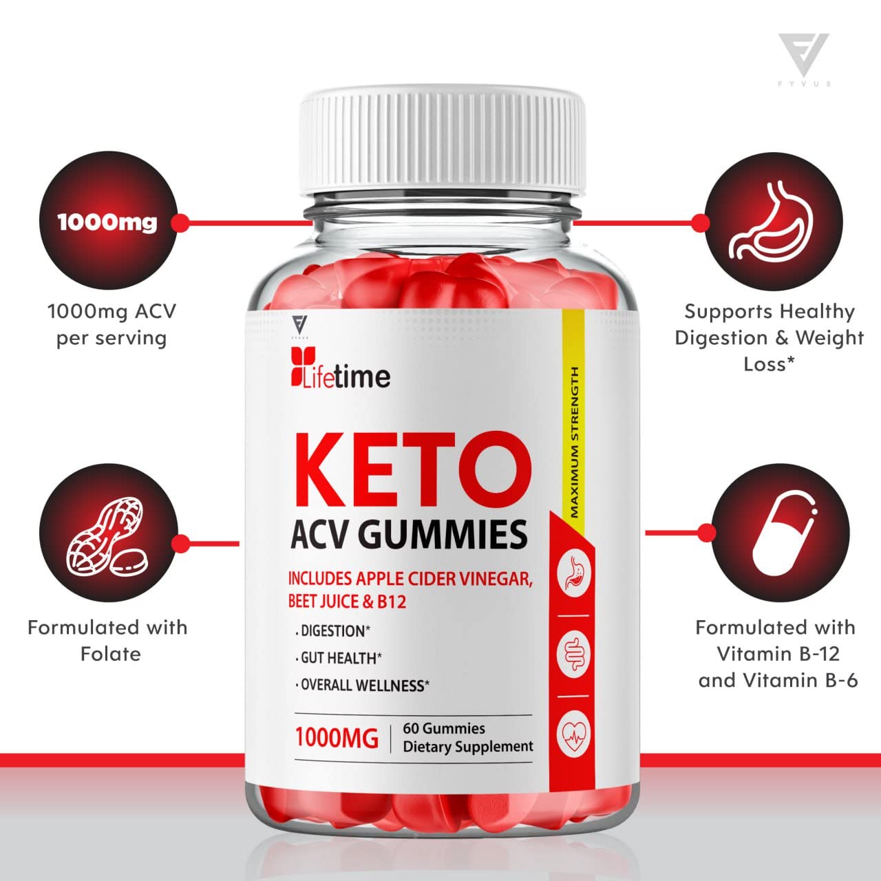 Lifetime Keto Plus ACV Gummies Advanced Life Time Keto+ACV Weight Loss, Lifetime Keto Fyvus