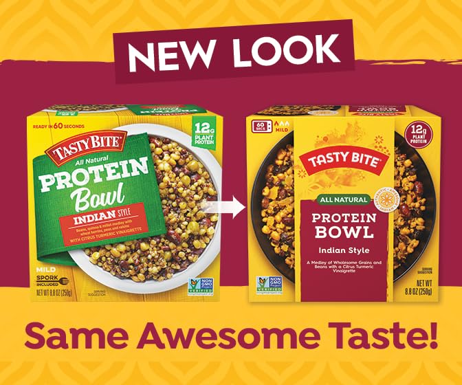 TASTY BITE Indian Protein Bowl, 8.8 Ounce, Pack of 6, Ready to Eat, Microwaveable