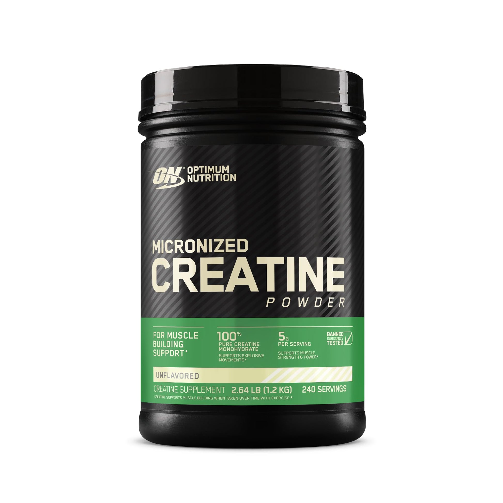 Optimum Nutrition Micronized Creatine Monohydrate Powder, Unflavored, Keto Friendly
