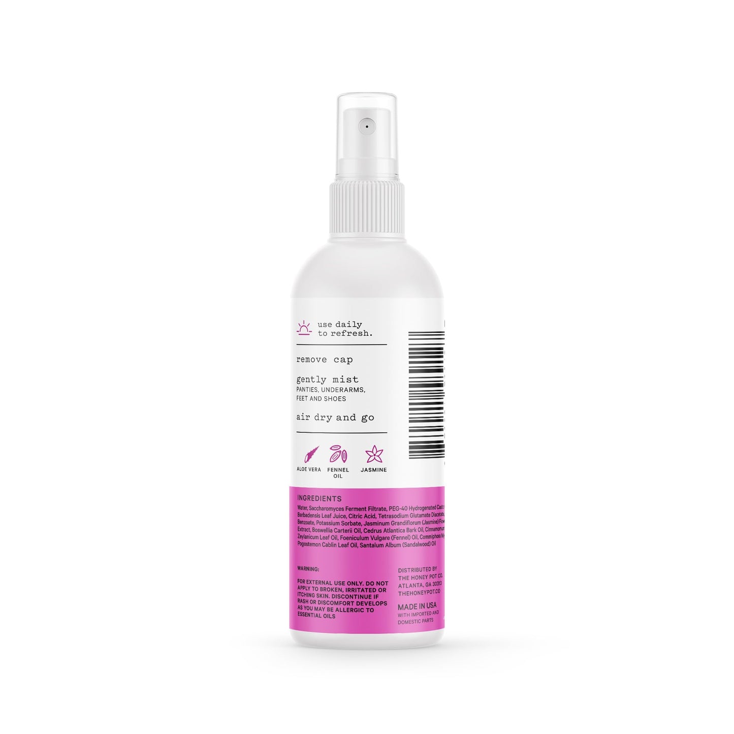 The Honey Pot Company - Refreshing and Restorative Panty and Body Plant-Derived Deodorant Spray