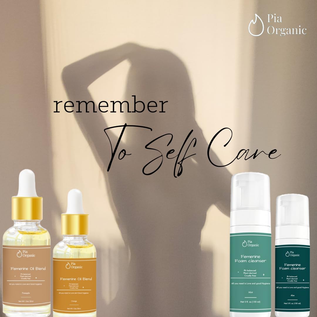 Pia Organic Mint Feminine Foam Cleanser Organic wormwood/olive leaf, Foaming PH Balance Feminine Wash Pia Organic