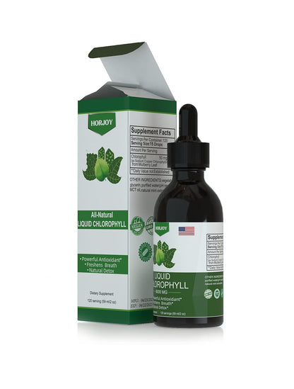 Chlorophyll Liquid Drops - 100% Natural Energy Booster and Immune Support - Internal
