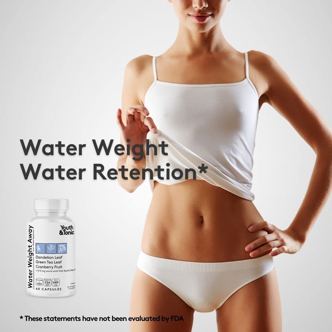 Youth & Tonic Women Water Weight Loss Pills for Hormonal Changes and Fluid Retention During PMS