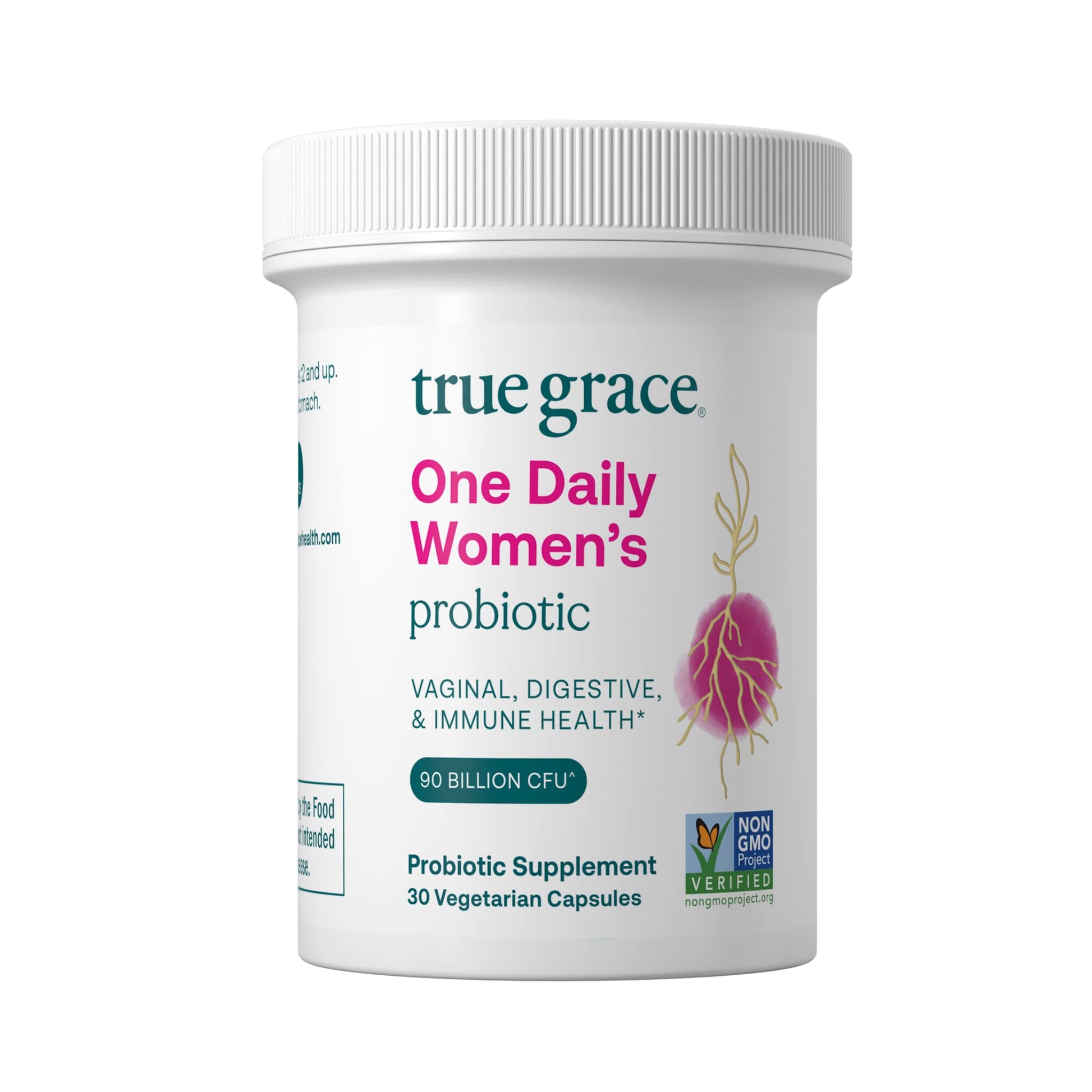 True Grace One Daily Women’s Probiotic - 30 Vegetarian Capsules - Digestive, Vaginal 
