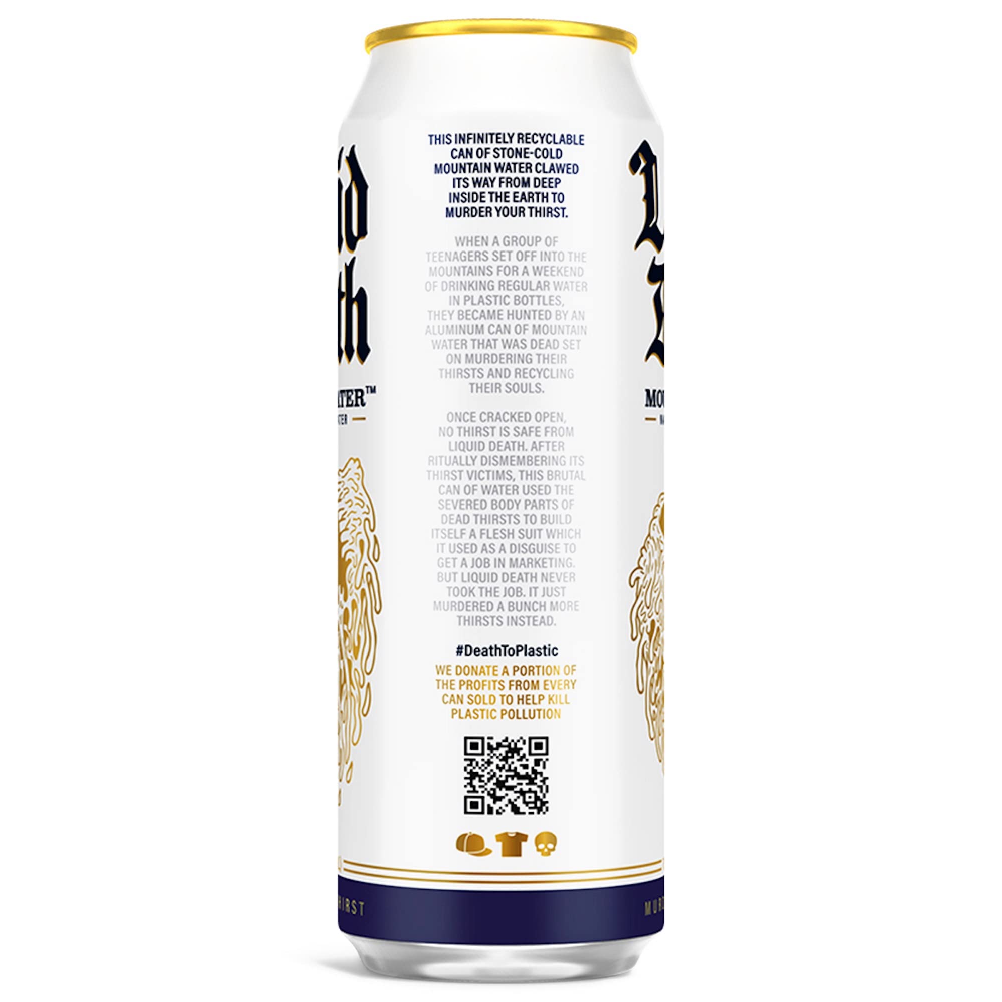 Liquid Death Still Mountain Water, 19.2 oz King Size Cans (8-Pack)