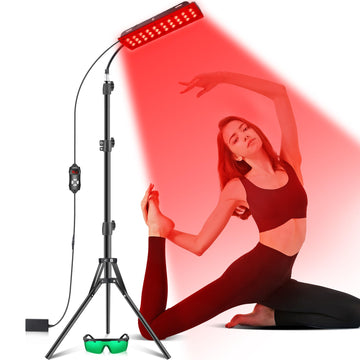 RUISQM Red Light Therapy Lamp, Infrared Light Therapy with Stand - 660nm Redlight & 850nm