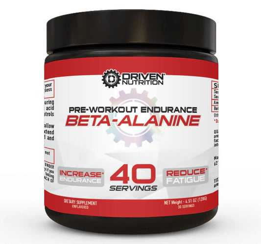 Driven Nutrition Beta Alanine, Unflavored - Preworkout Carnosine Booster for Physical