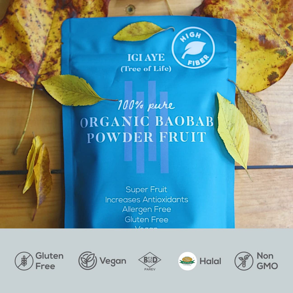 MERIN KIND Organic Baobab Powder - Prebiotic Fiber Supplement