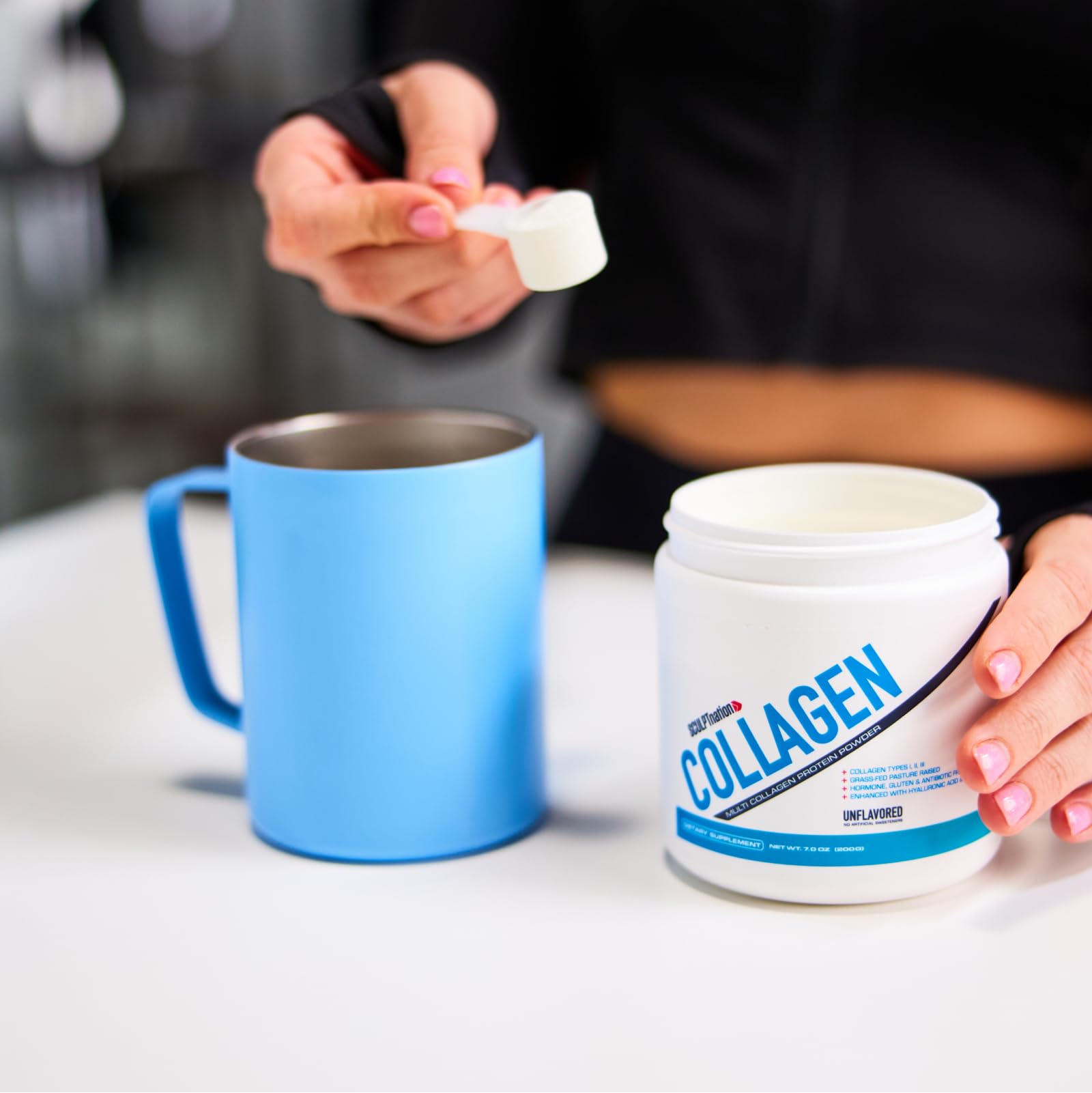 Sculpt Nation by V Shred Collagen Peptides Powder - Types I, II, and III Collagen Plus