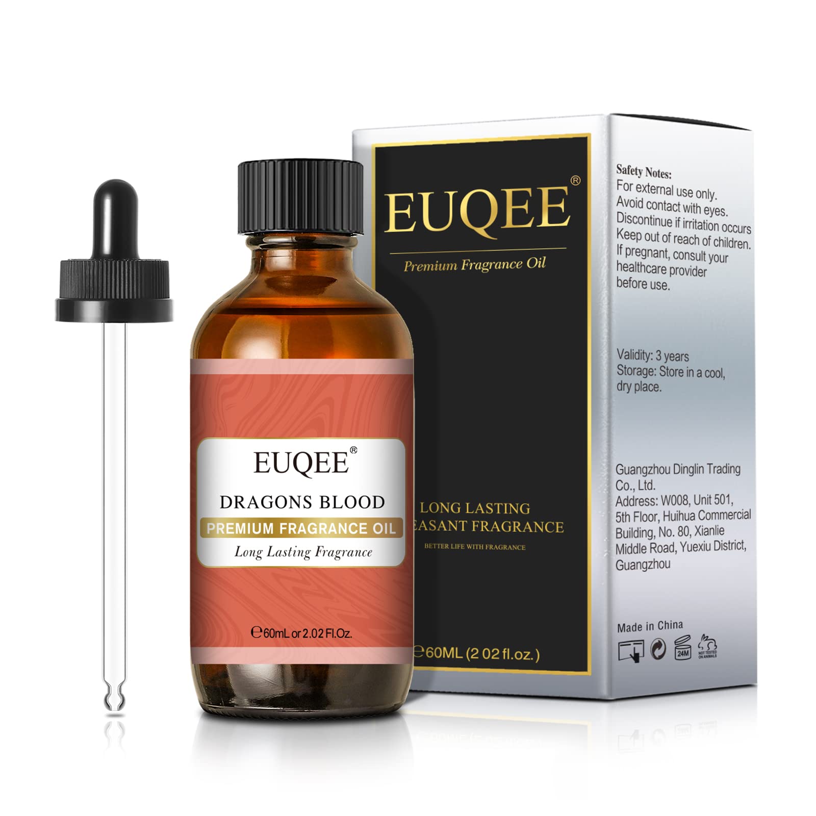 EUQEE Dragons Blood Fragrance Oils, 60ml Scent Essential Oils with Glass Dropper for Diffusers