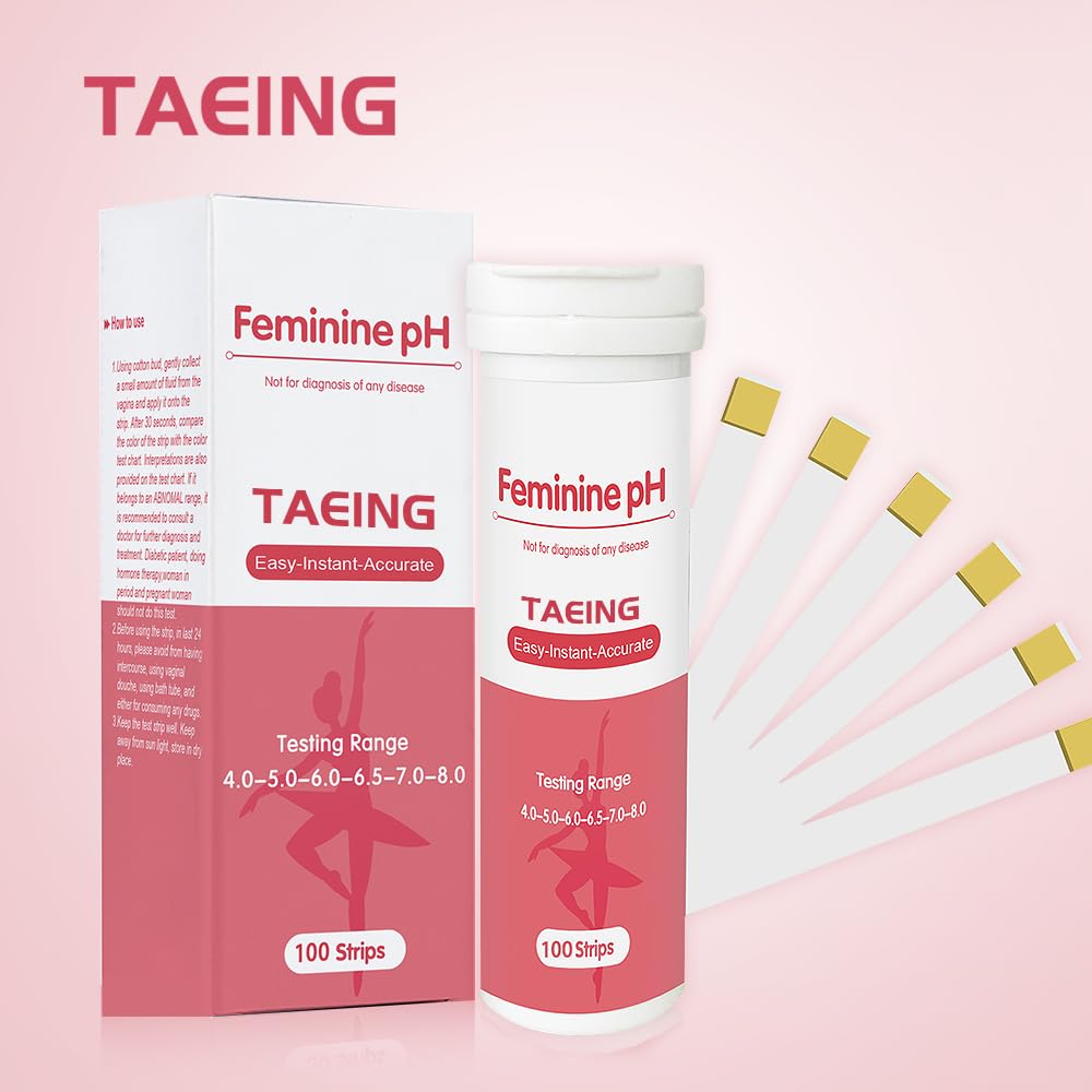 TAEING Vaginal Health pH Test Strips, 100pcs Feminine pH Test for Women, pH-Balance Monitor My Store