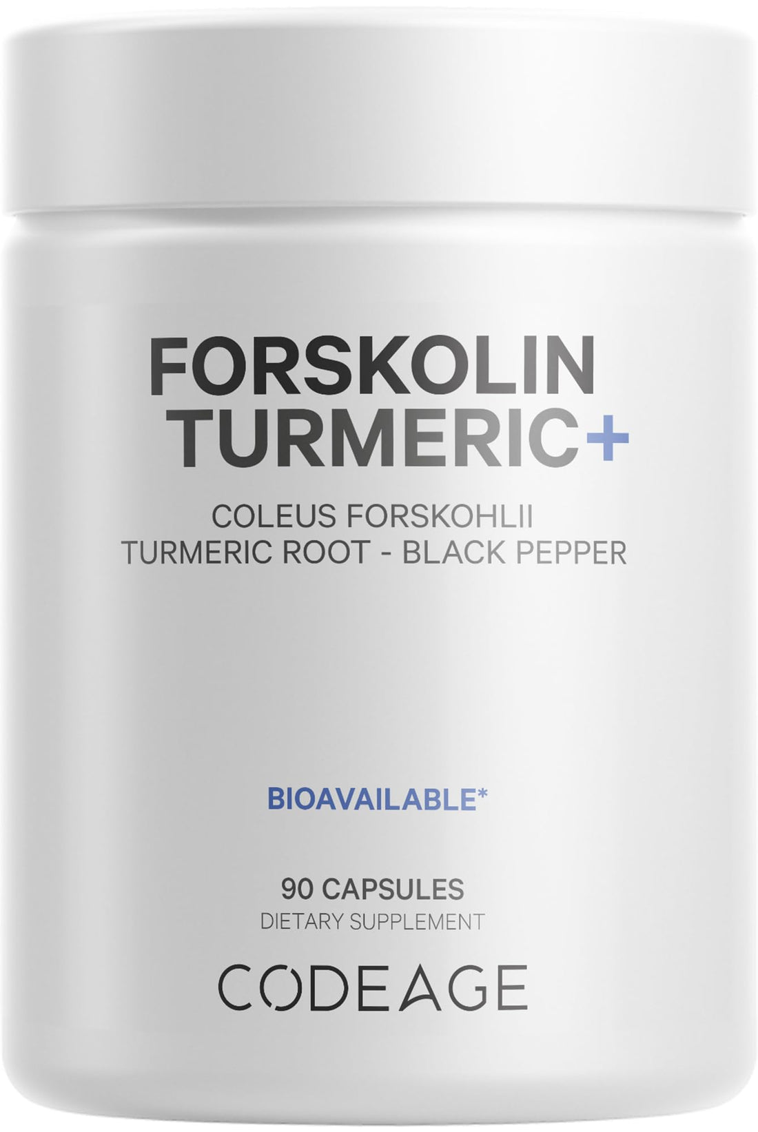 Codeage Forskolin, Pure Forskolin Coleus + Organic Turmeric Root Powder, 95% Curcumins