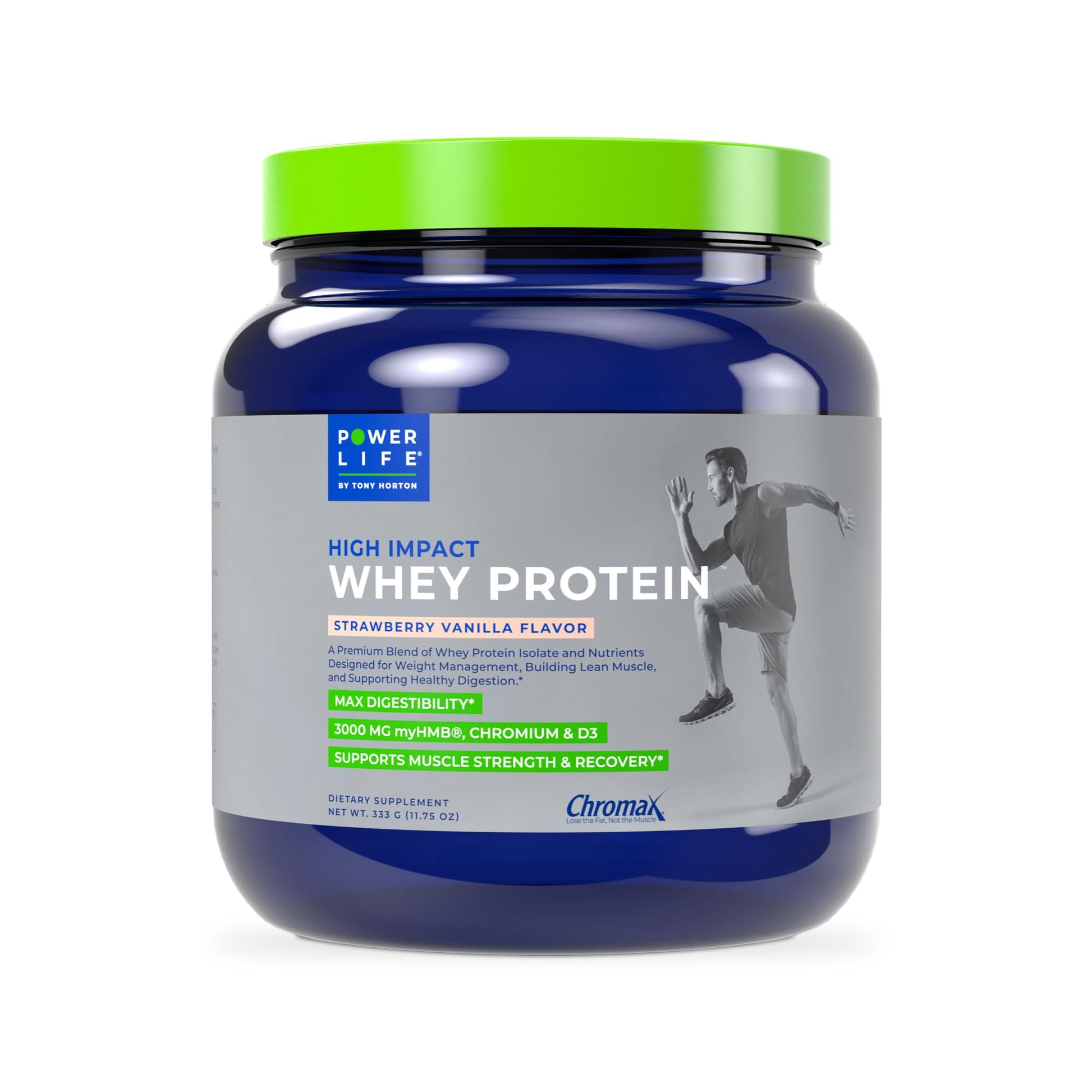 POWERLIFE Tony Horton High Impact Grass Fed Whey Protein with 3000 MG of HMB