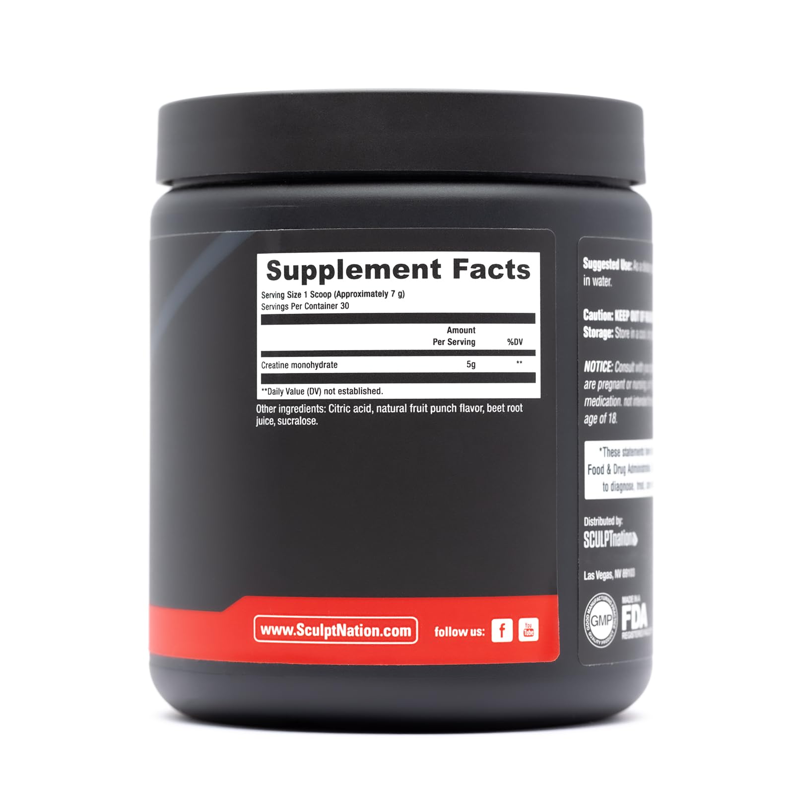 Sculpt Nation by V Shred Creatine - Premium Creatine Monohydrate Powder Sculpt Nation