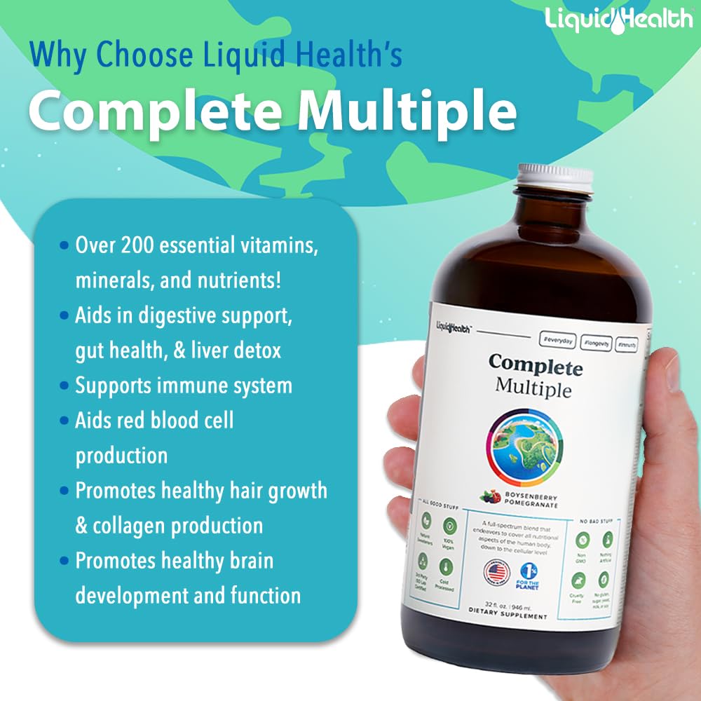 LIQUIDHEALTH 32 Oz Liquid Multivitamin for Adult Men & Women - Complete Multiple