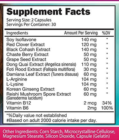 FeMi-12, Helps Alleviate Women's Monthly Period Discomforts & Supports Normal Menstruation (60 Capsules)