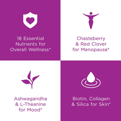 Hyland's Naturals Rock On Menopause + Youthful Skin Care Multivitamin for Women