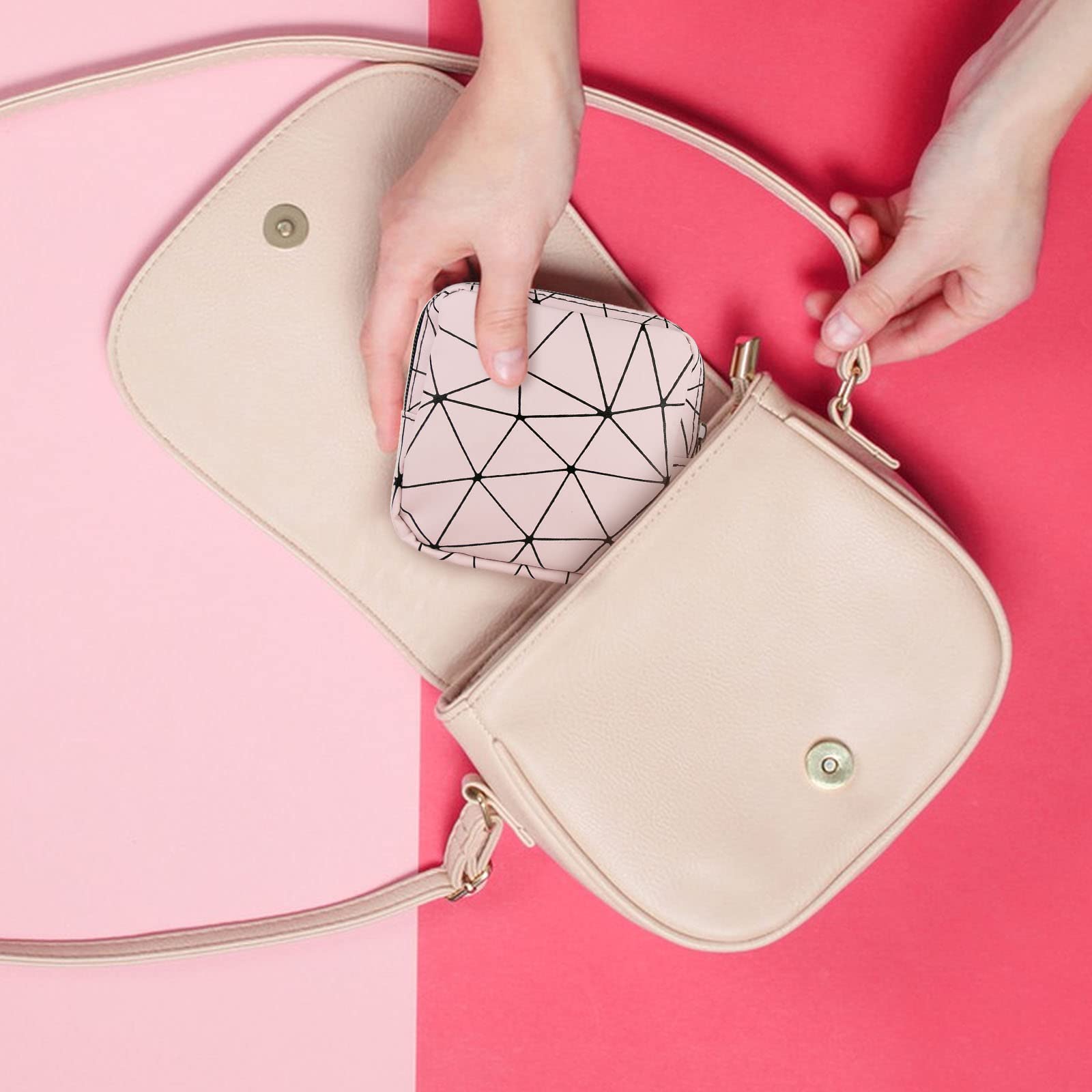 Sanitary Napkin Storage Bags 4PCS Menstrual Cup Pouches Nursing Pad Holder Tampon Bags Bisanzoya