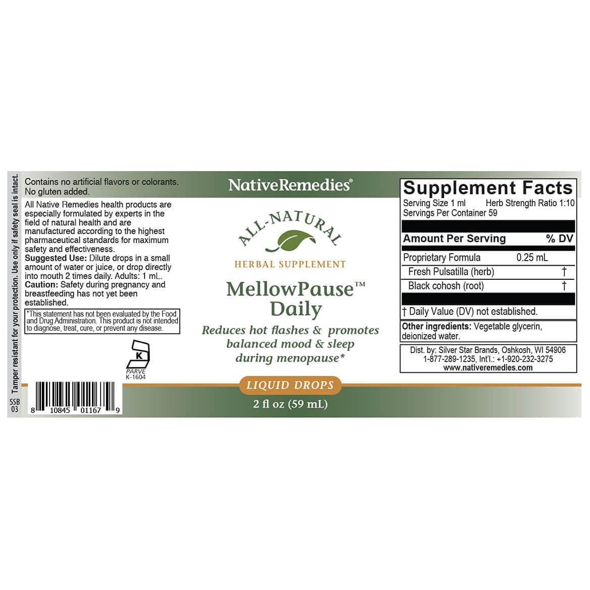 NativeRemedies MellowPause - Natural Homeopathic Formula Helps Reduce Hot Flashes Native Remedies