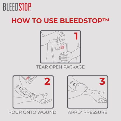 BleedStop™ First Aid Powder for Blood Clotting, Trauma Kit, Blood Thinner