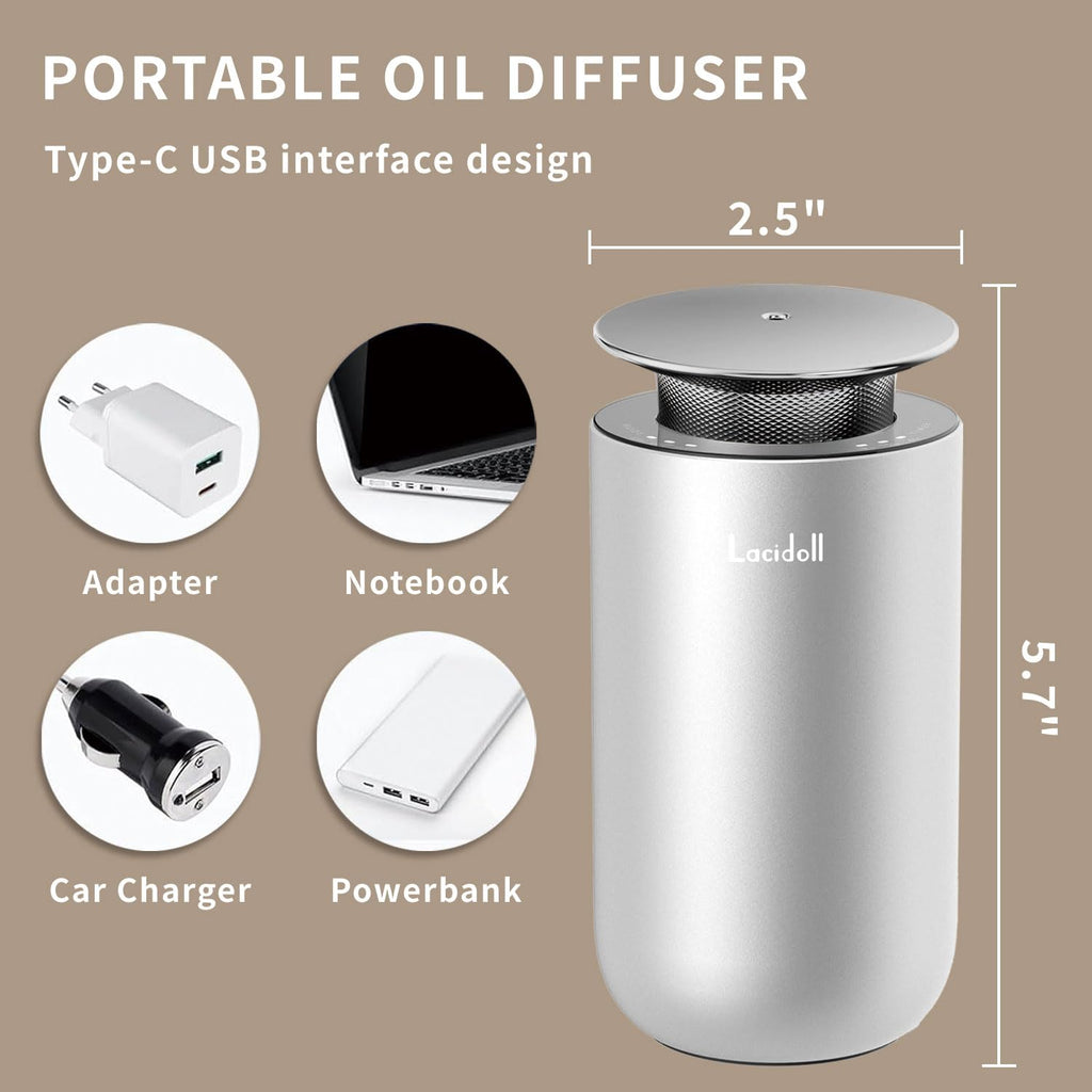 LACIDOLL Scent Diffusers for Home, Waterless Essential Oil Diffuser with No Leakage Tech, 10ML