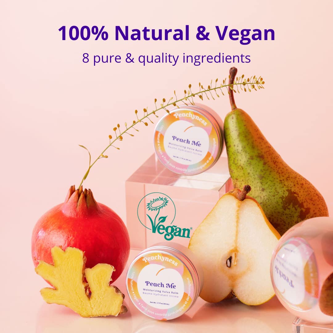 Peach Me Organic Vulva Balm by Peachyness - Hormone-Free Vaginal Moisturizer for Sensitive Skin Peachynes s