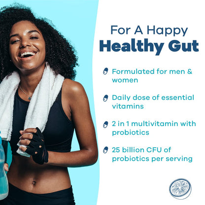 GOBIOTIX Probiotic Multivitamin Supplement - Daily Multivitamins with Probiotics