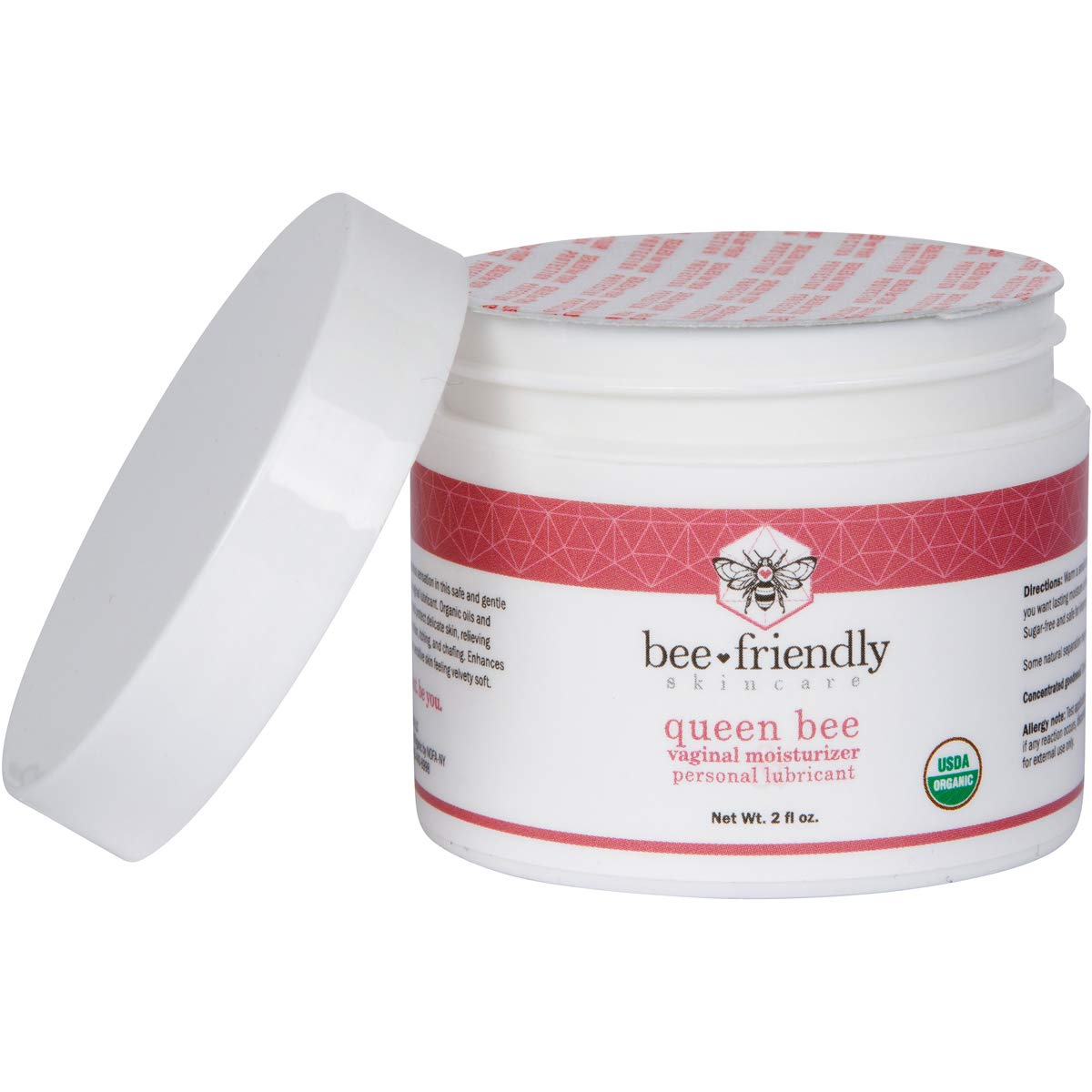 BeeFriendly Organic Vaginal Moisturizer, USDA Certified, Natural Vulva Cream For Dryness BeeFriendly