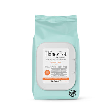 The Honey Pot Company - Prebiotic Feminine Wipes - Herbal Infused Feminine Hygiene Wipes