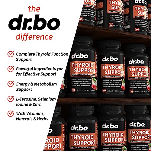 Thyroid Support for Women & Men Supplement - Natural Metabolism, Mood & Energy Enhancer DR. BO