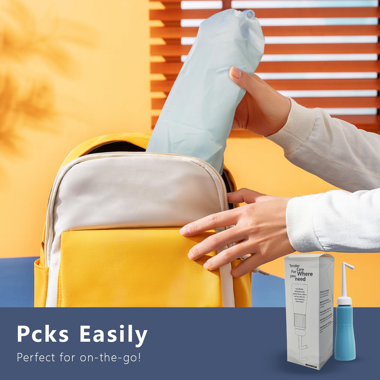 Portable 11.8 Oz Bidet, Feminine Care Irrigator, Retractable Nozzle Travel Bidet with 60° Elbow XYJunTech