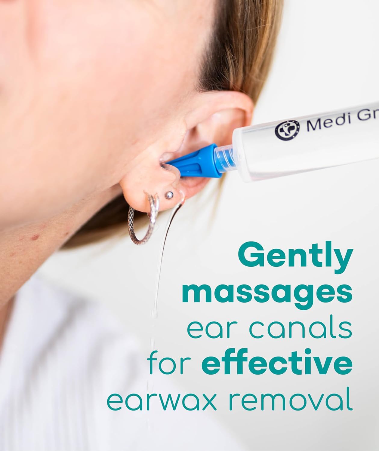 Medi Grade Ear Syringe Ear Wax Removal Kit with 3 Quad-stream Tips Medi Grade