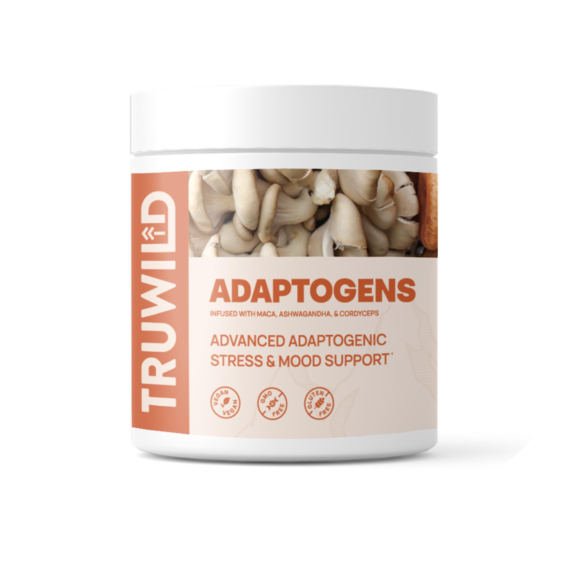 TruWild Adaptogen Blend with Cordyceps Maca Ashwagandha - Full Spectrum Mushroom 