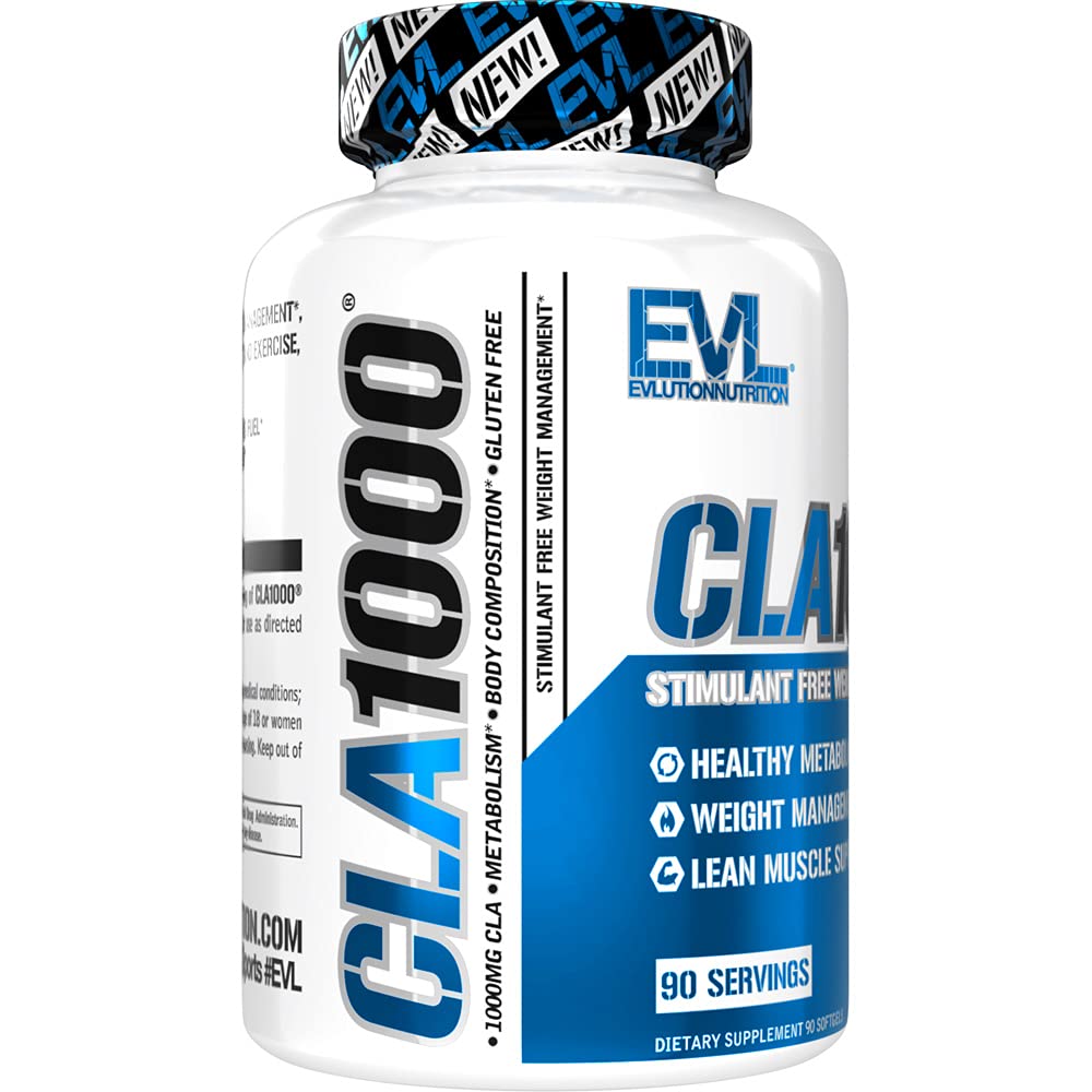 Conjugated Linoleic Acid CLA Pills - CLA 1000mg Diet Pills to Support Weight Loss Fat Burning Evlution