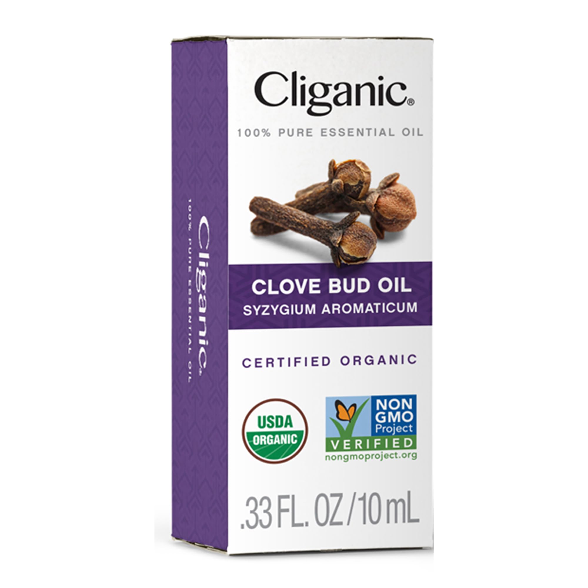 Cliganic Organic Clove Bud Essential Oil, 100% Pure Natural for Aromatherapy | Non-GMO Verified Cliganic